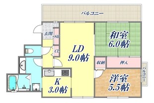 アンソレイエ逆瀬川の物件間取画像